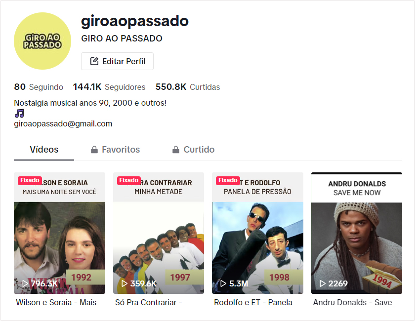 Tik Tok Giro ao Passado